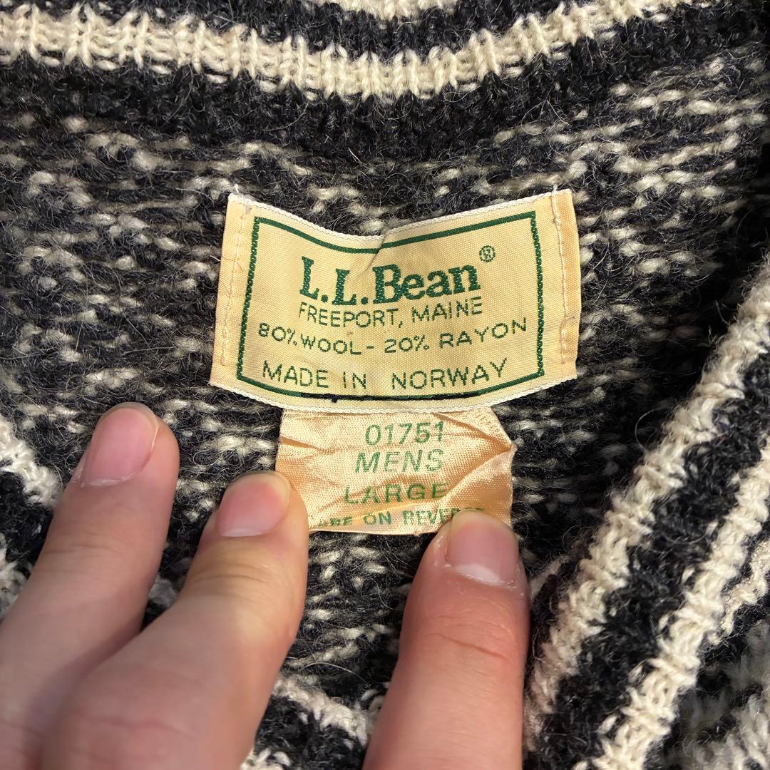 L.L.Bean 80s メンズ バーズアイニット L