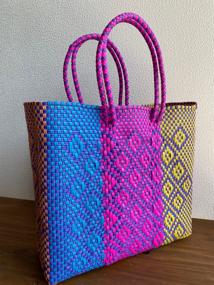 #G124-L1-Mサイズ　メキシコ　オアハカ　メルカドバッグ