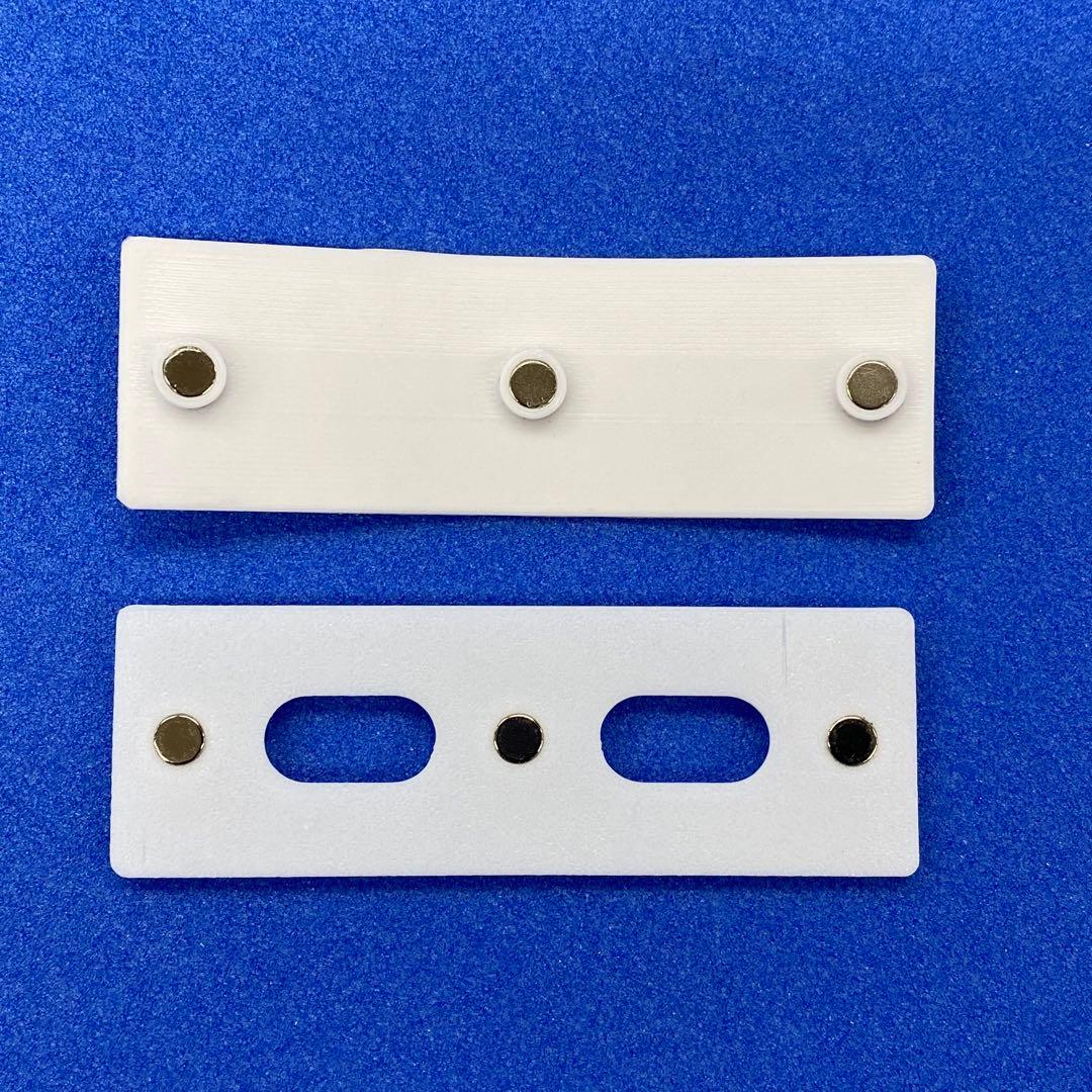 10個Set スポンサー用 マグネット式 ワッペン 取付プレート W95×H31