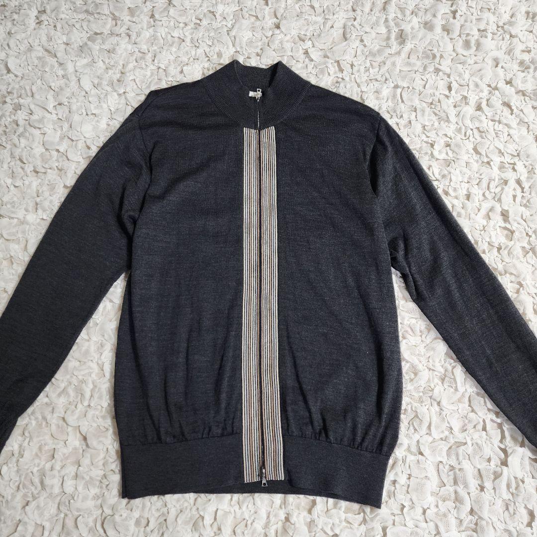 美品 ポールスミス ハイゲージ ニット ダブルジップ ドライバーズニット