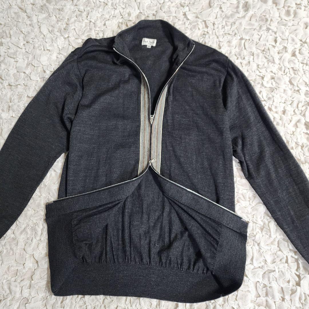 美品 ポールスミス ハイゲージ ニット ダブルジップ ドライバーズニット