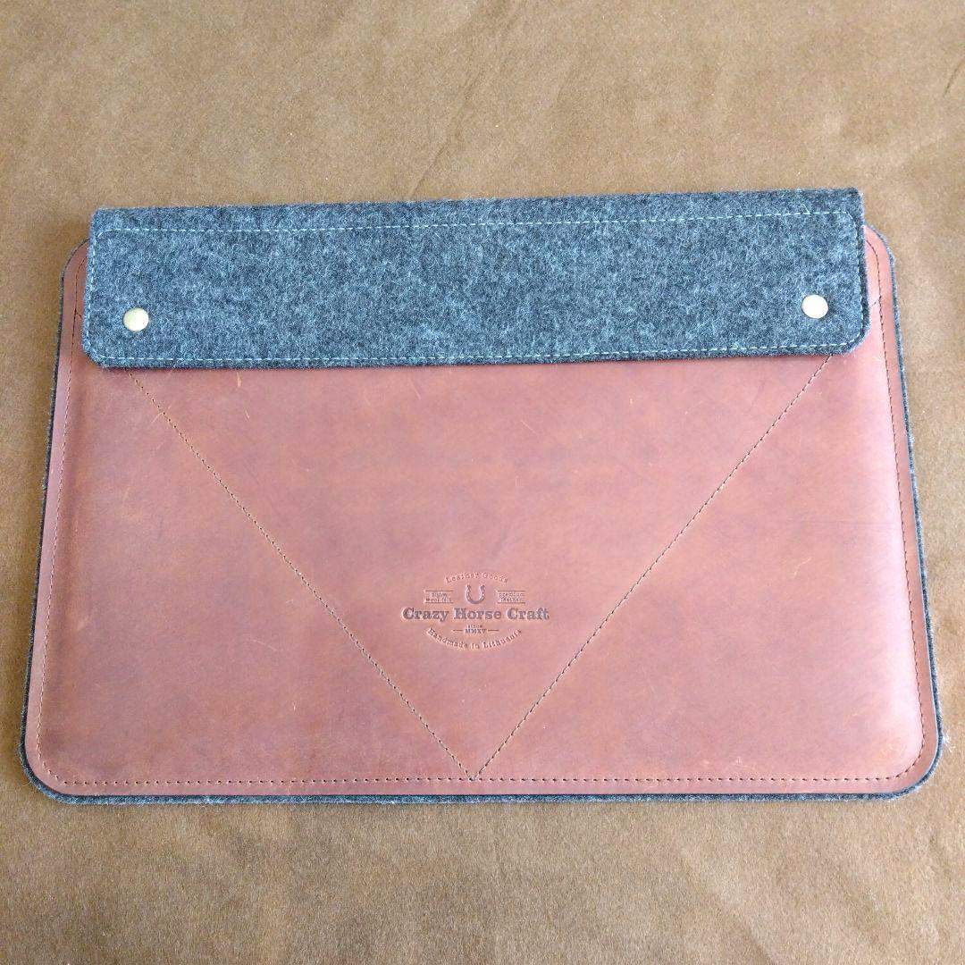 【ほぼ未使用】本革 Crazy Horse Craft ノートPCケース