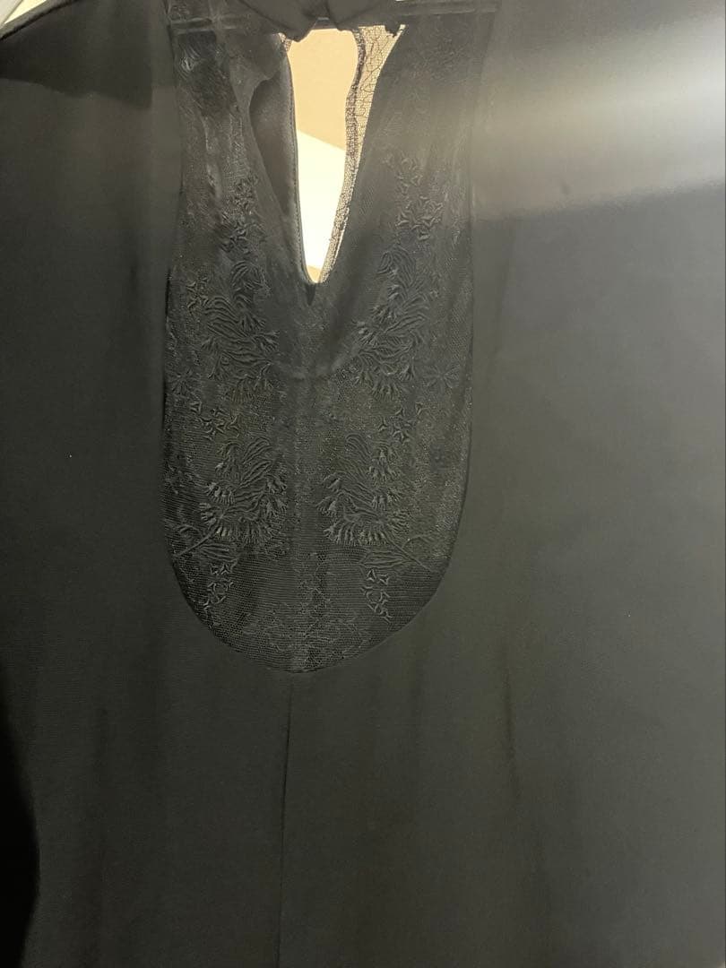 マメ　レースバックドレス　24SS ワンピース　ブラック