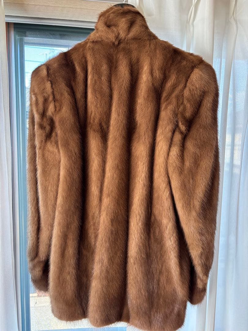リアルミンク　ブラウンファーコート フロントオープン