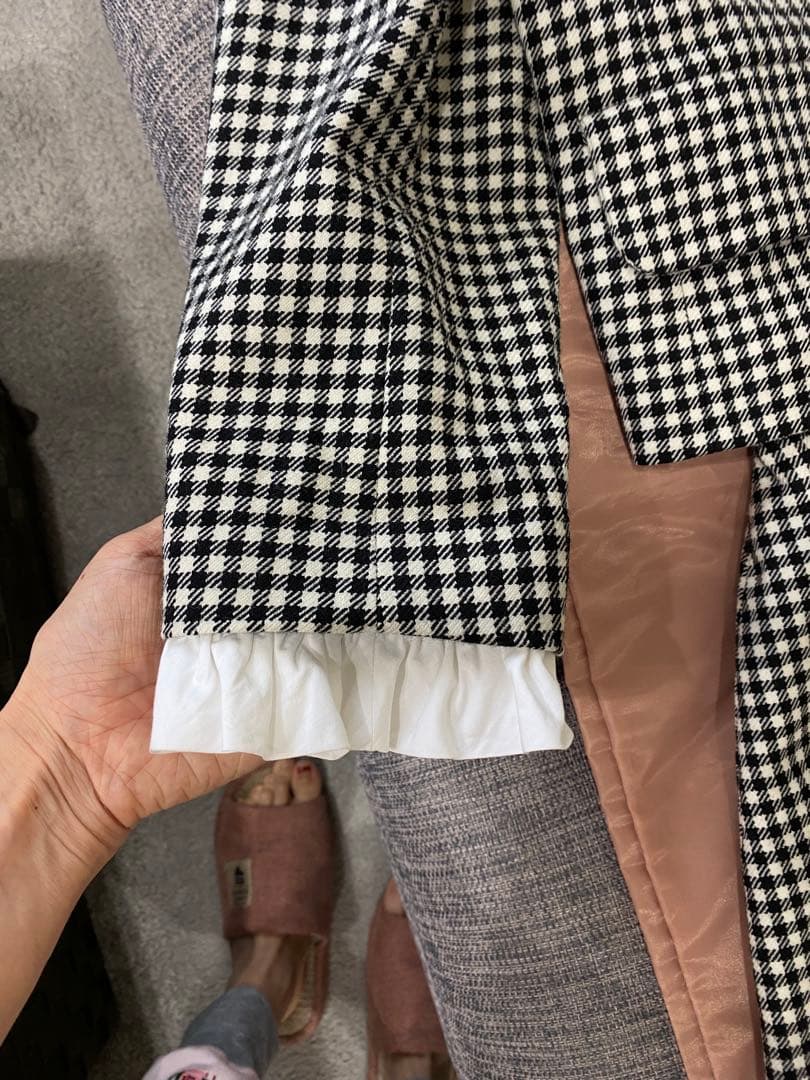 最終値下げ　ミュウミュウのギンガムチェックジャケット&スカートセットアップ