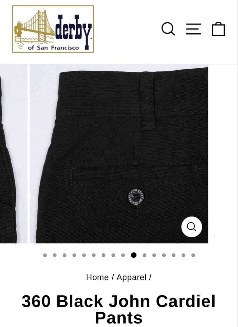 新品未使用 ダービーオブサンフランシスコ フリスコパンツ w36