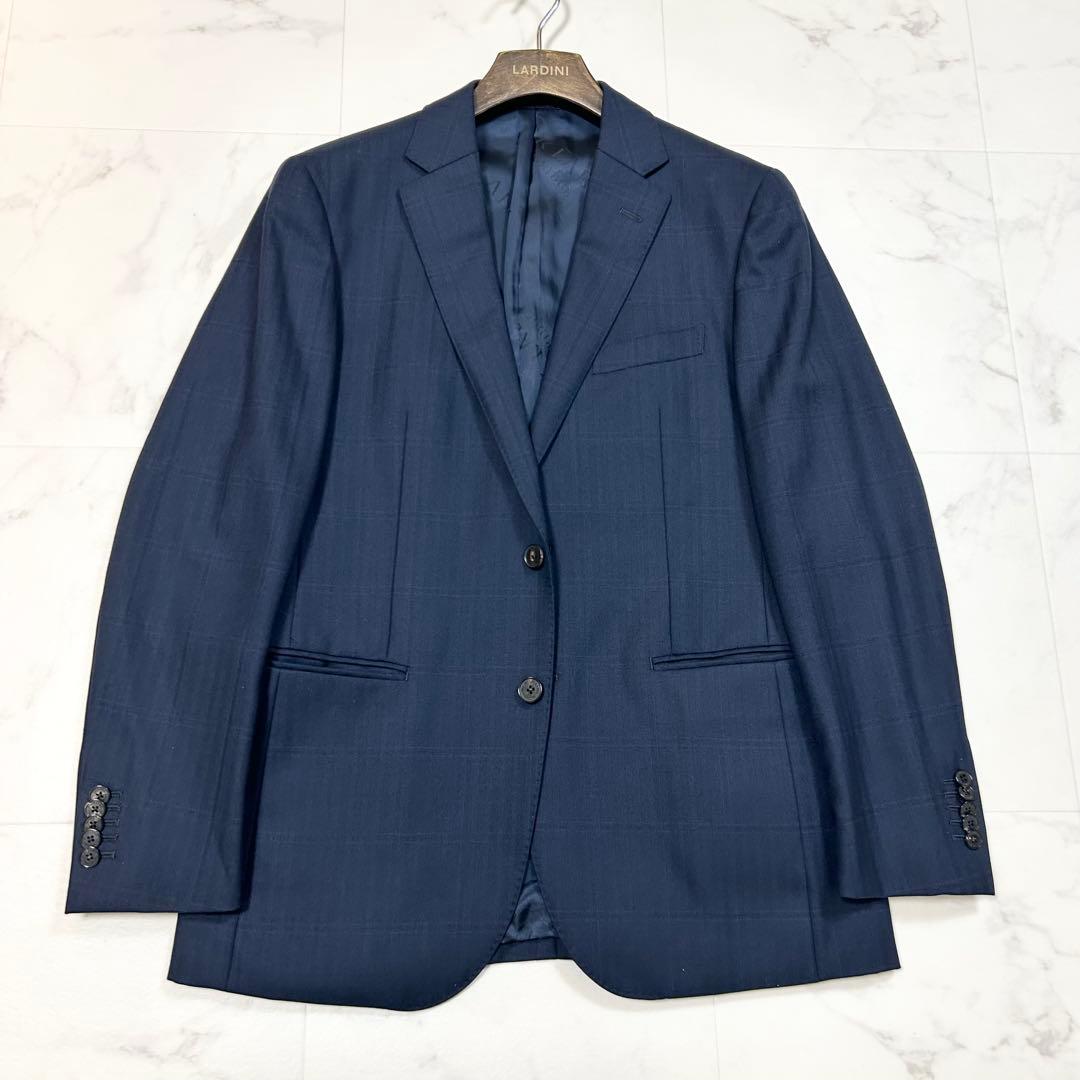 極美品 ブラックレーベルクレストブリッジ 御幸毛織 3 ピース スーツ 40 紺