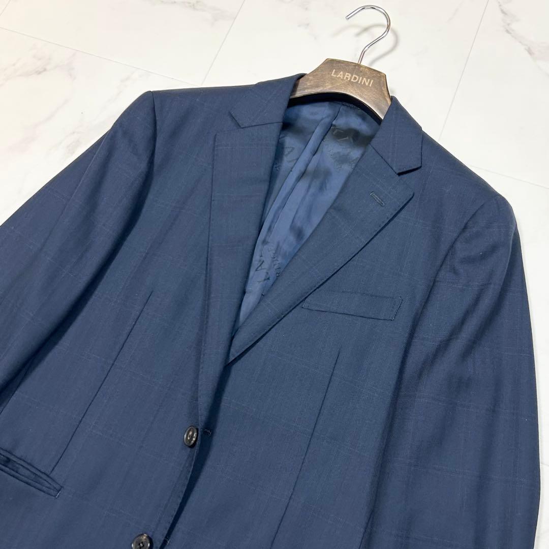 極美品 ブラックレーベルクレストブリッジ 御幸毛織 3 ピース スーツ 40 紺