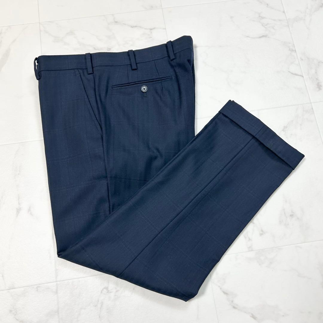 極美品 ブラックレーベルクレストブリッジ 御幸毛織 3 ピース スーツ 40 紺