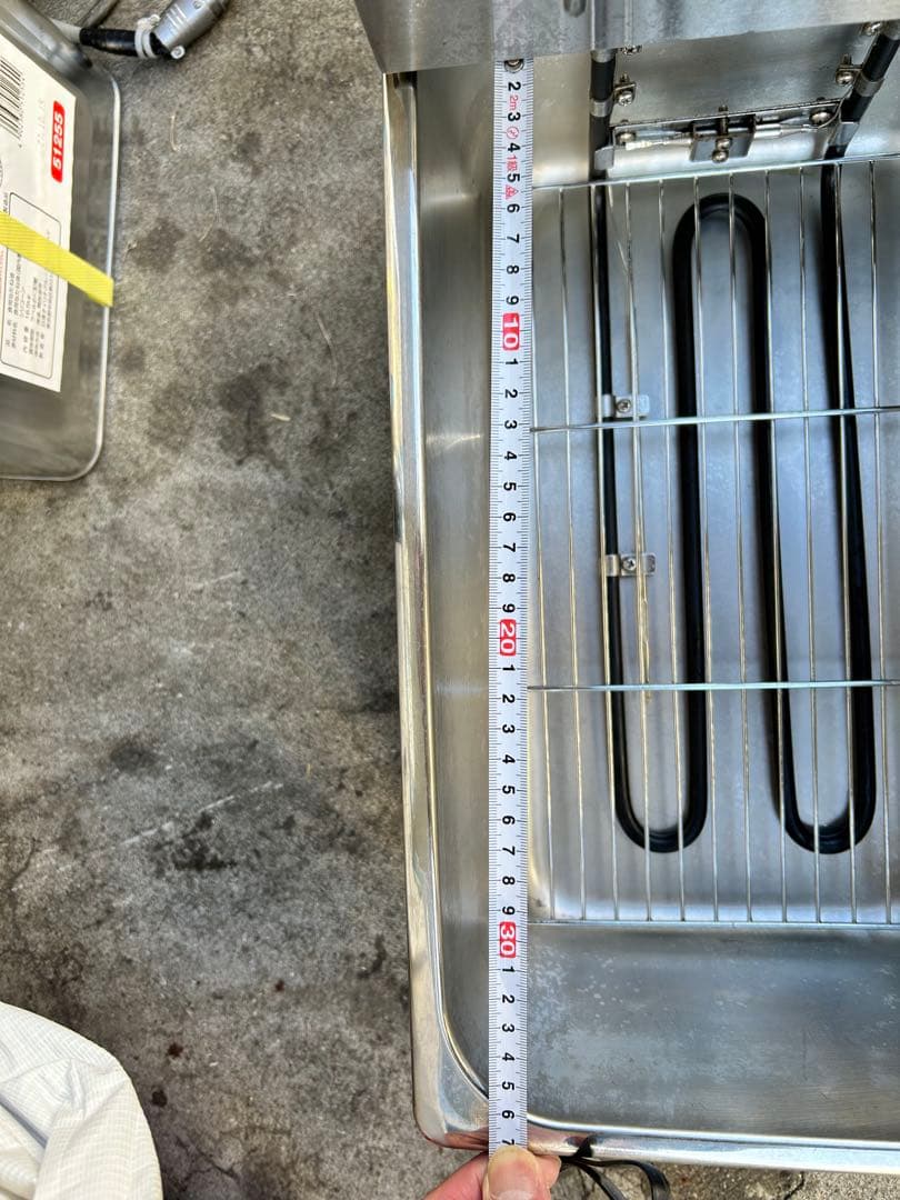 24年製マルゼン卓上電気フライヤー ステンレス製 温度調整可能[中古]