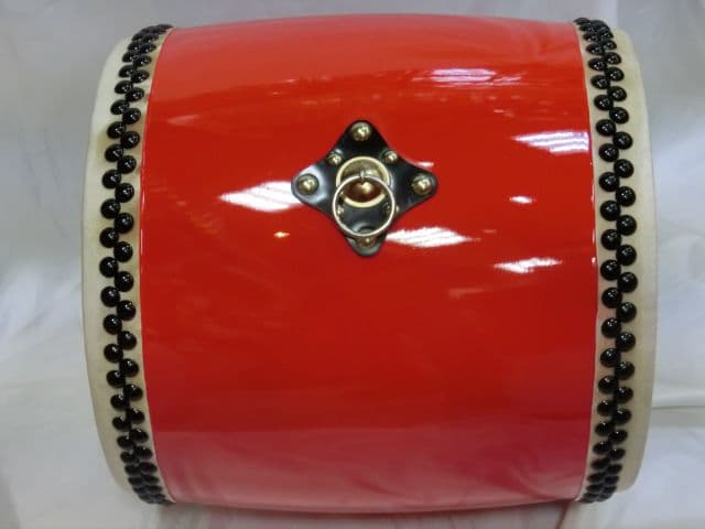 沖縄エイサー大太鼓(小)サイズ　直径約24cm×高さ約31cmバチ付　新品