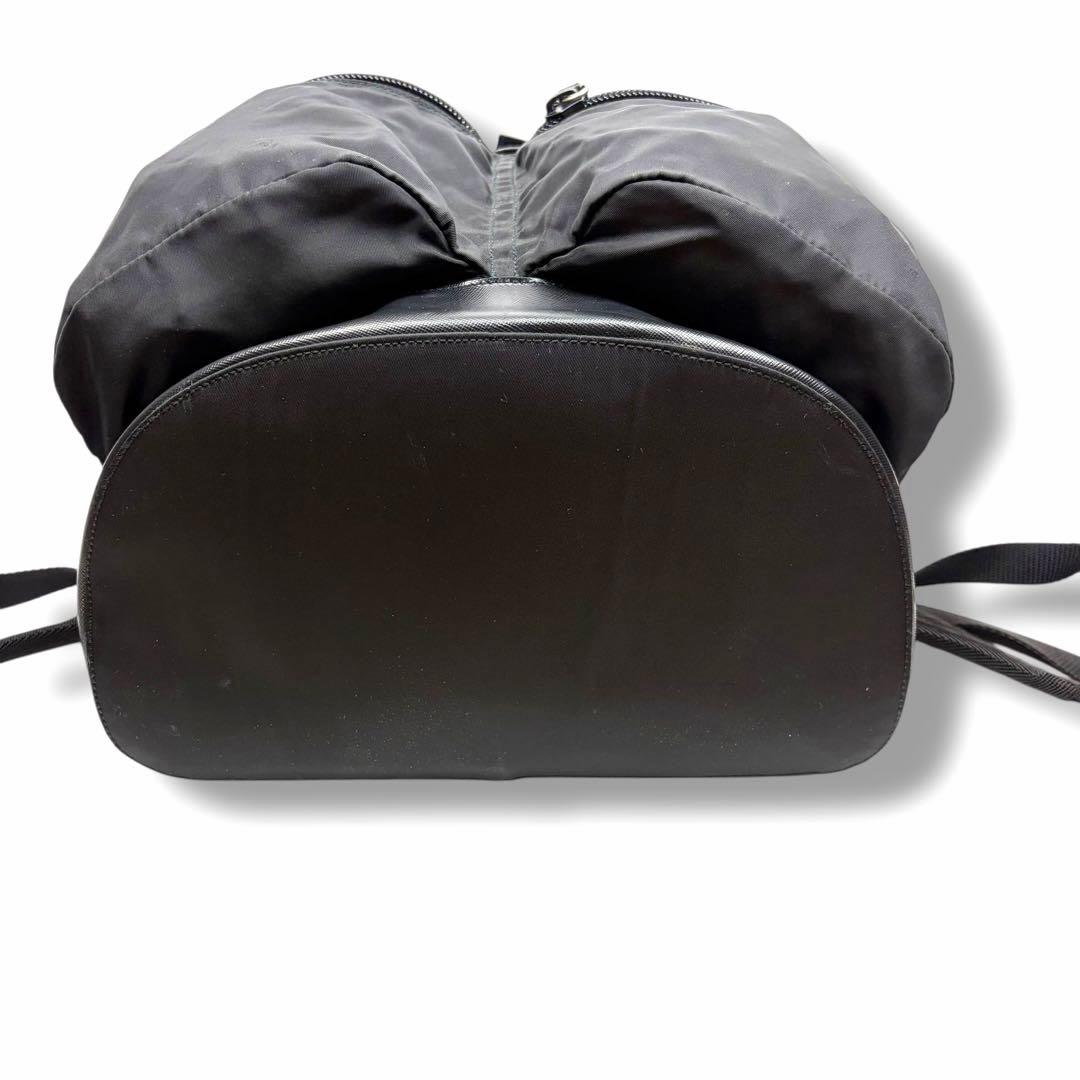 【美品】PRADA プラダ リュック バックパック ナイロン 三角ロゴ ブラック