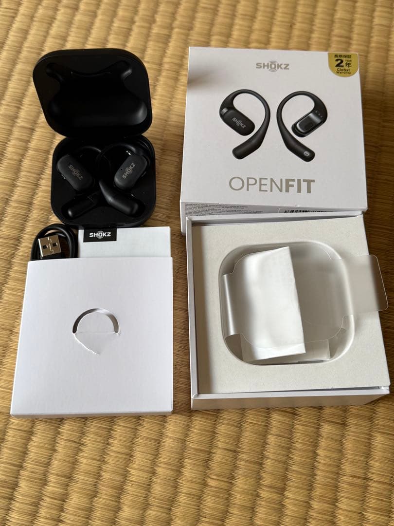 キ*テ様 SHOKZ OPENFIT ブラック ワイヤレスイヤホン