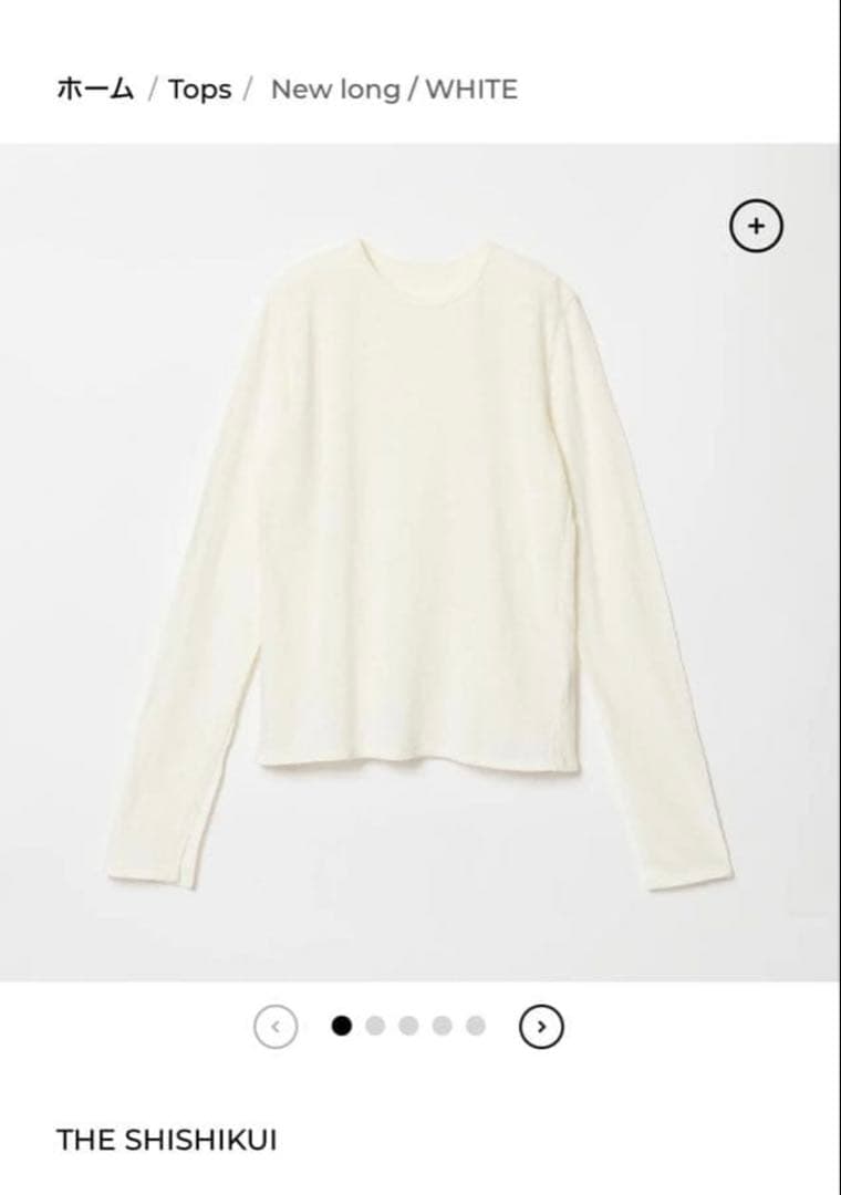 THE SHISHIKUI New long / WHITE シシクイ トップス