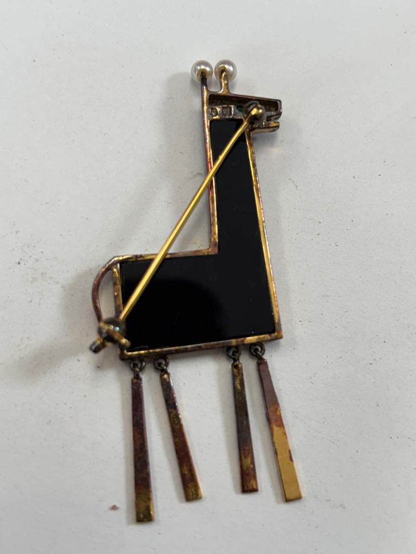 あ*ら様 田崎真珠　ヴァンテージ　キリンデザイン ブローチ