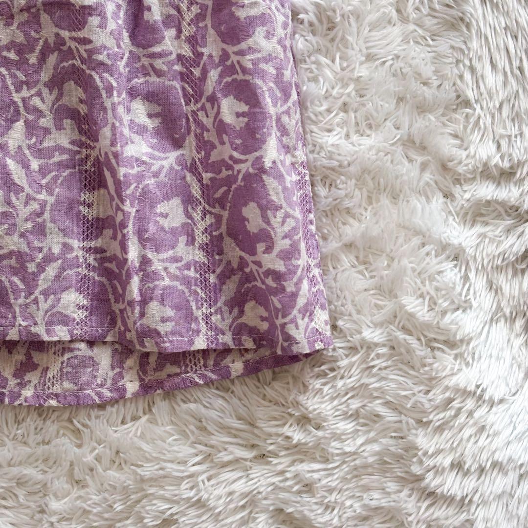 ヌキテパ コットンジャガードコンビギャザードレス 2023 桃着用　ワンピース