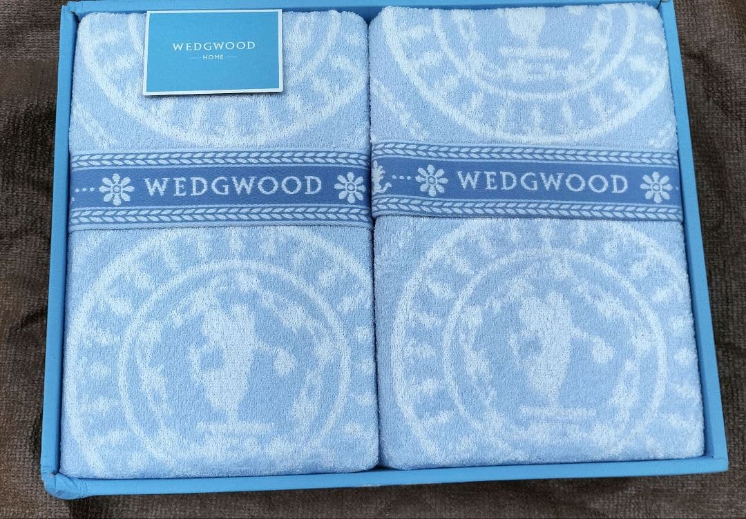◇　ウェッジウッド　ブルー　タオルケット　2枚セット◇西川産業