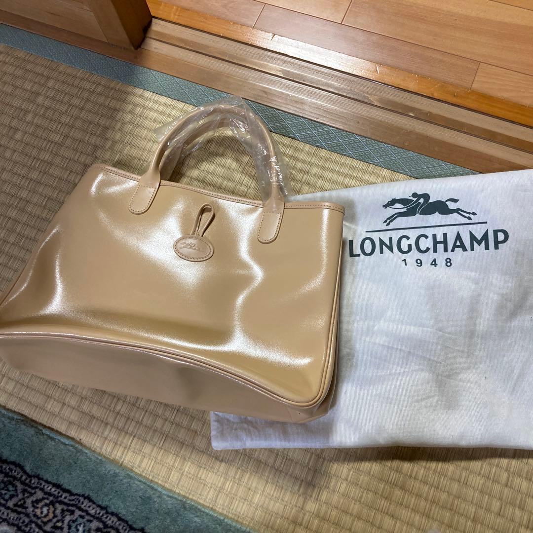 LONGCHAMP ベージュ バッグ 保存袋付き