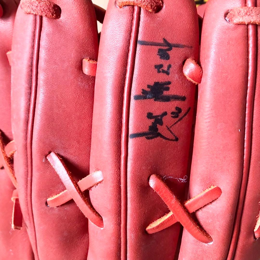 未使用 ZETT PROSTATUS 硬式 外野手用グローブ 吉村裕基サイン入り