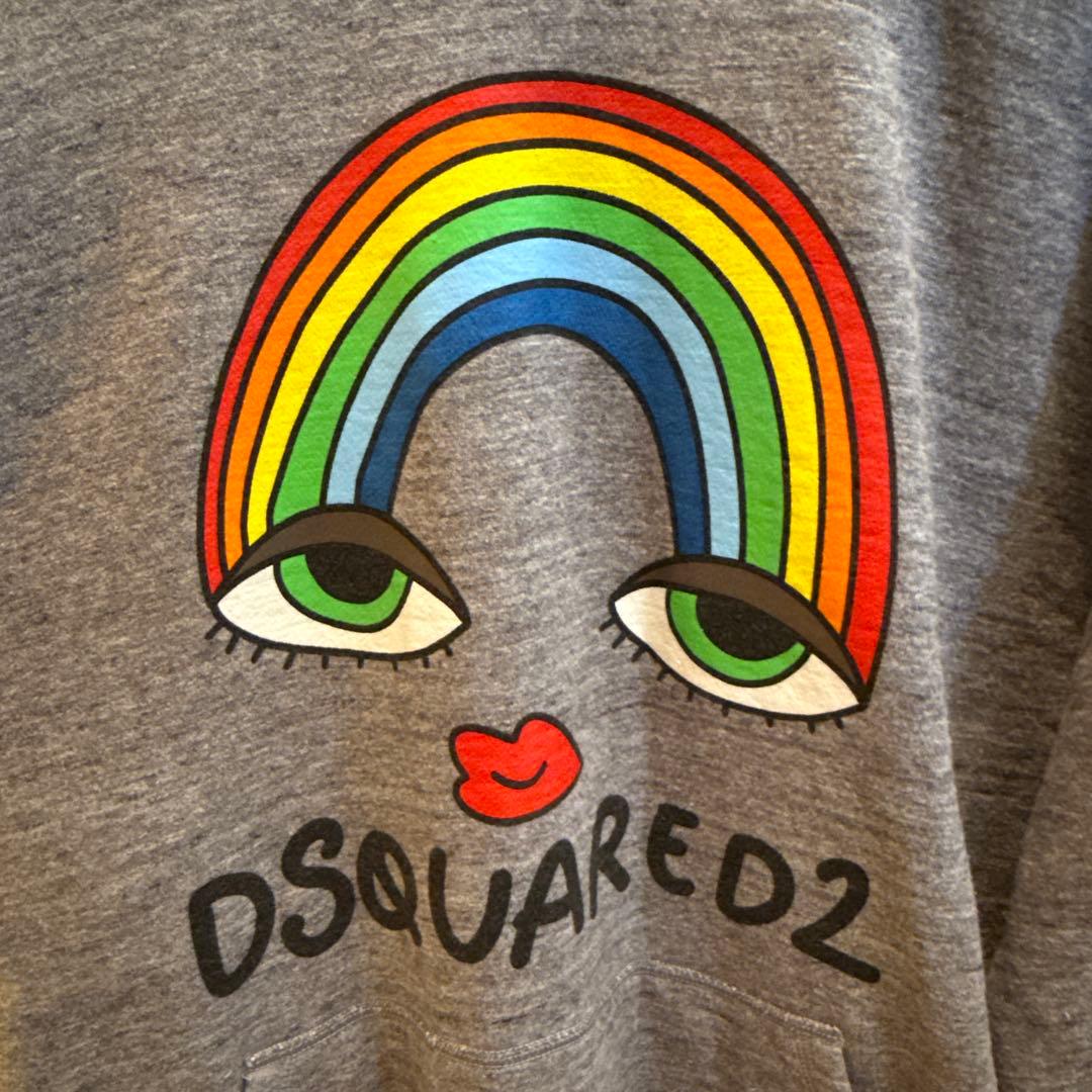 【メッシ着用】DSQUARED2 カラフル虹デザイン スウェット