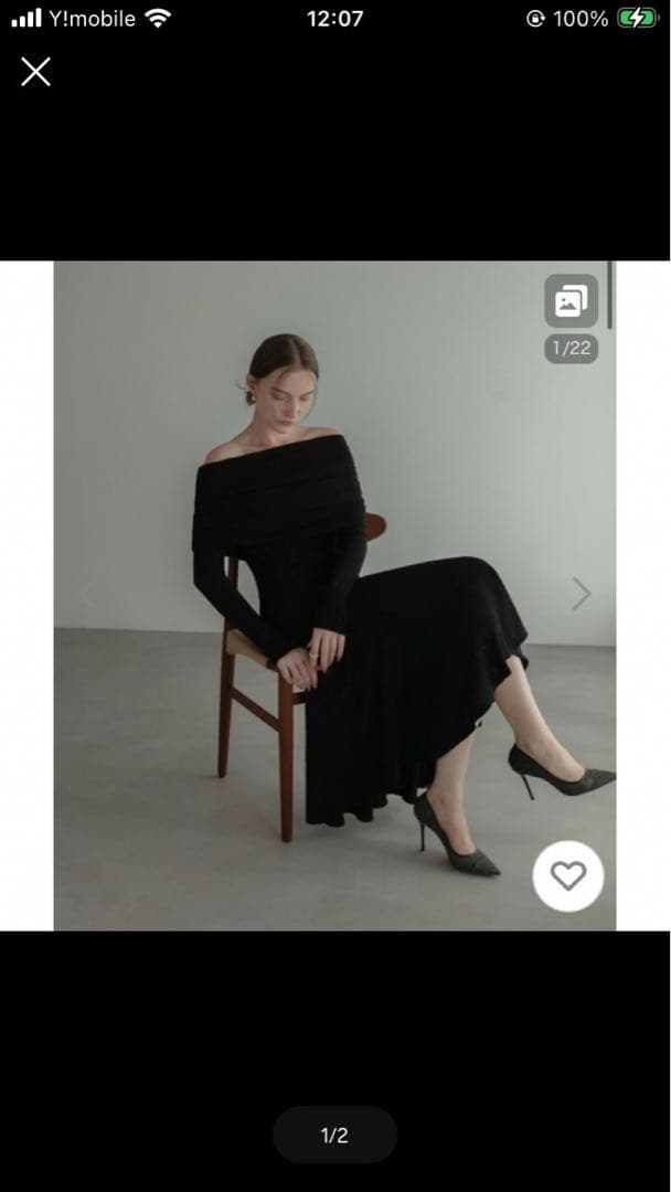 【LEJA】ストーンオフショルダーマーメイドワンピースドレス今ならバッグつき！