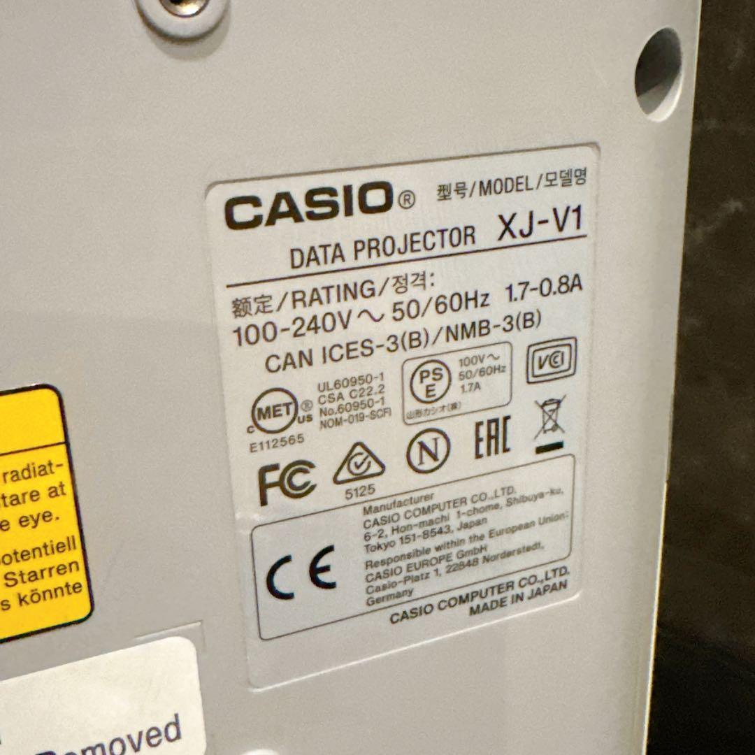 【美品・使用95時間】CASIO XJ-V1 DLPプロジェクター 水銀ゼロ