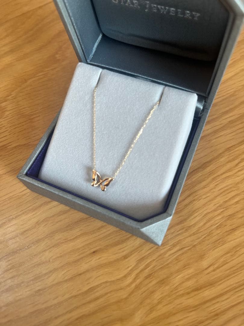 スタージュエリー K10 バタフライネックレス