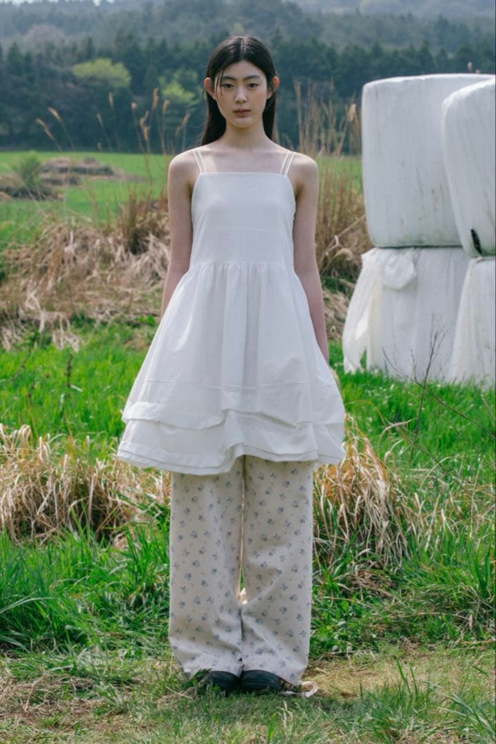 パンツ OHESHIO FLORAL CARPENTER PANTS, CREAM