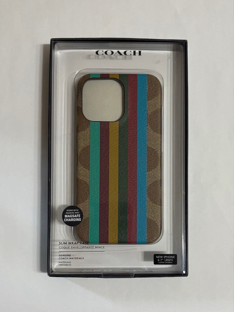 ☆新品☆ COACH iPhone13pro 対応ケースKHAKI MULTI