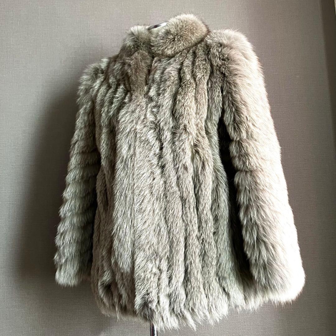 ✨極美品✨SAGA FOX 最高級シルバーフォックスコート 銀サガ 刺繍 11