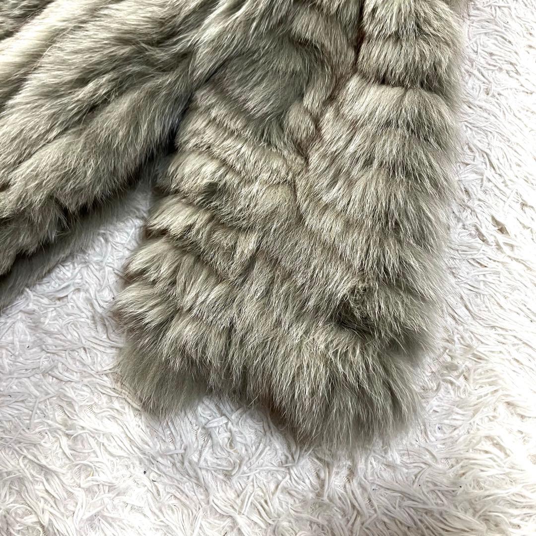 ✨極美品✨SAGA FOX 最高級シルバーフォックスコート 銀サガ 刺繍 11