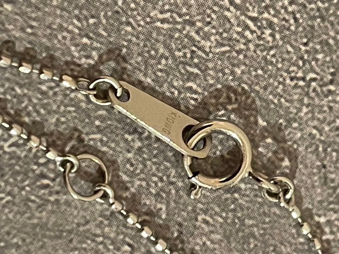 【WG10】ペリドット ホワイトゴールド ネックレス　ペンダント40cm