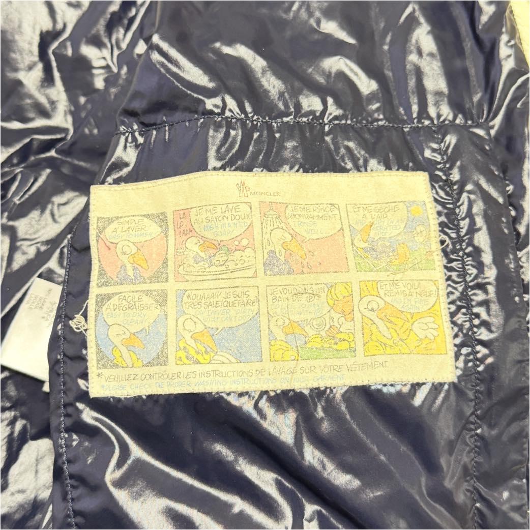 モンクレール ロゴ ホワイト ダウンジャケット LAMPO ジップ