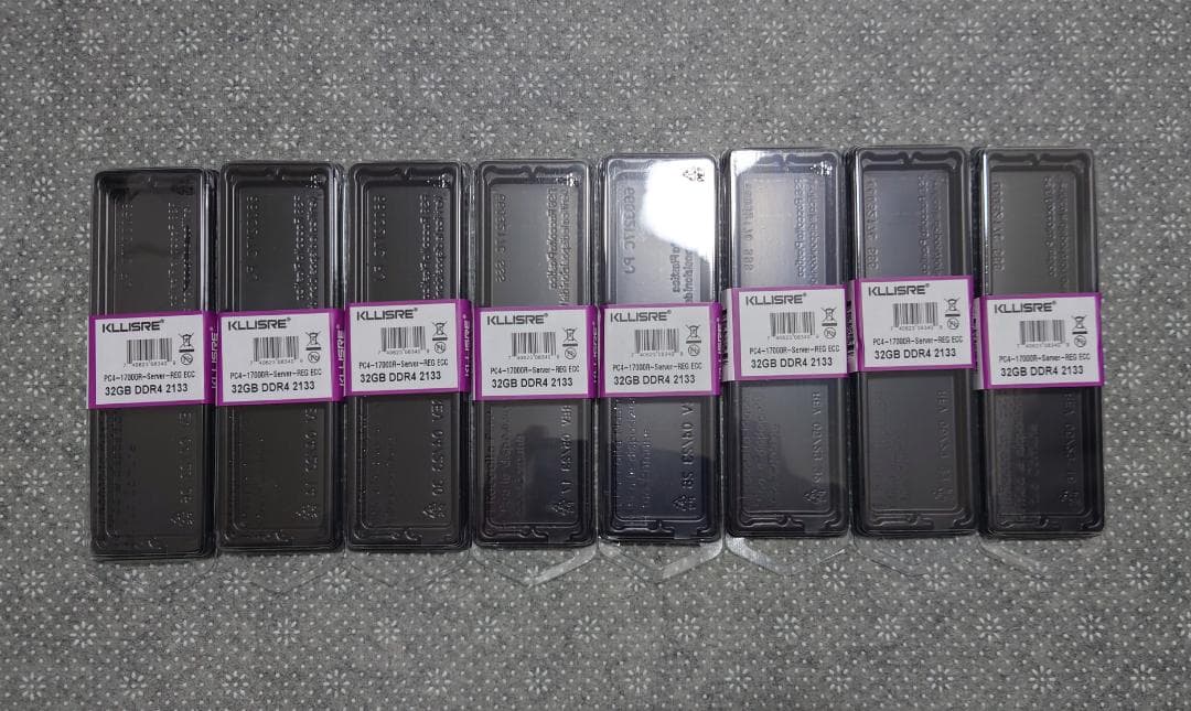 KLLISRE 256GB DDR4 ECC メモリー 32GB×8枚