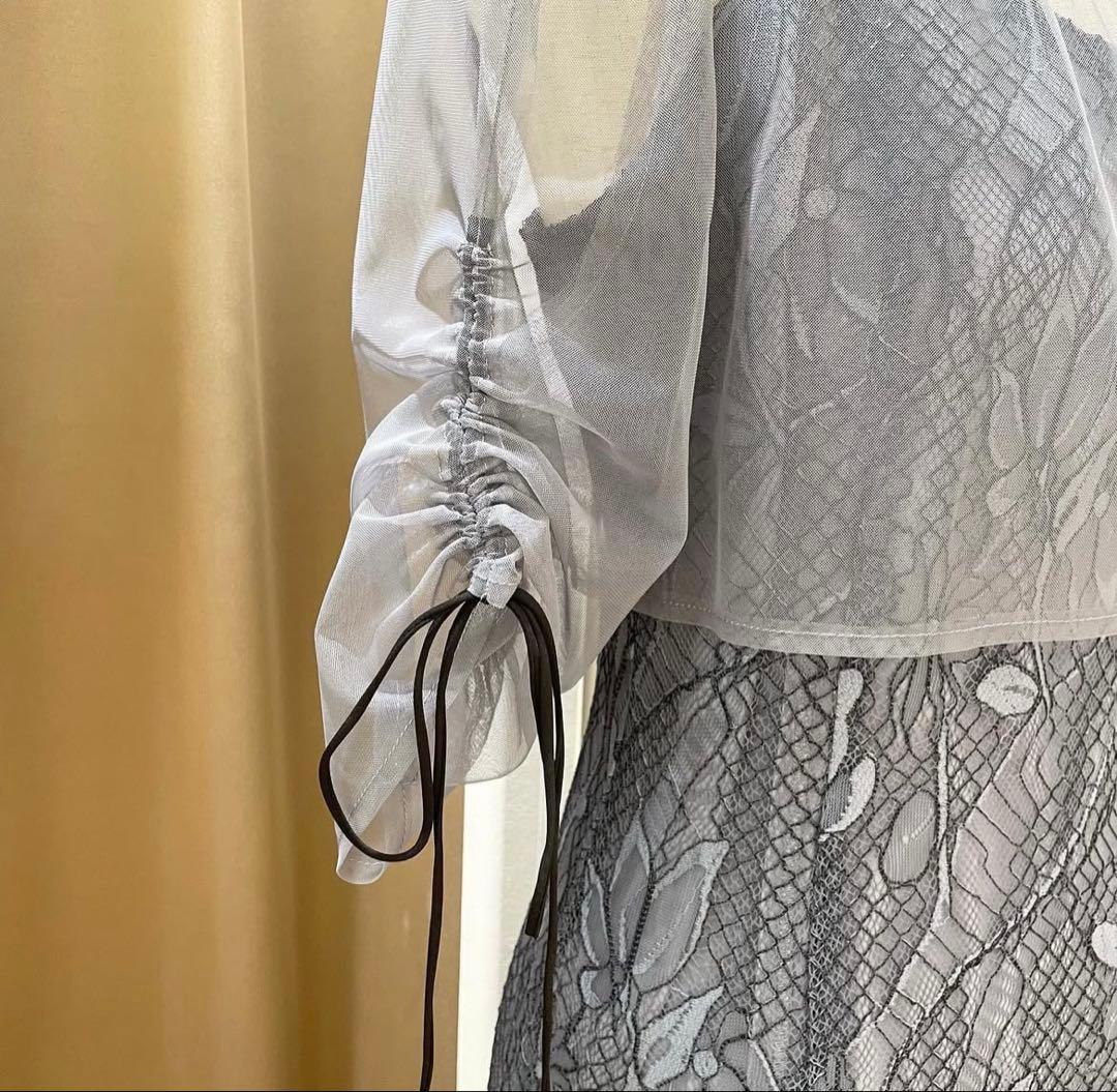 ア★新品タグ付き★ドリードール　チュールボレロレースキャミワンピレイヤード