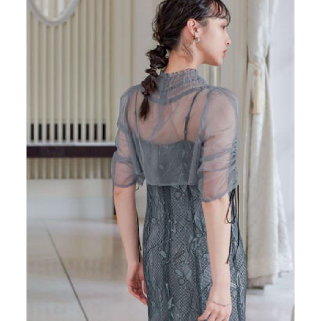 ア★新品タグ付き★ドリードール　チュールボレロレースキャミワンピレイヤード