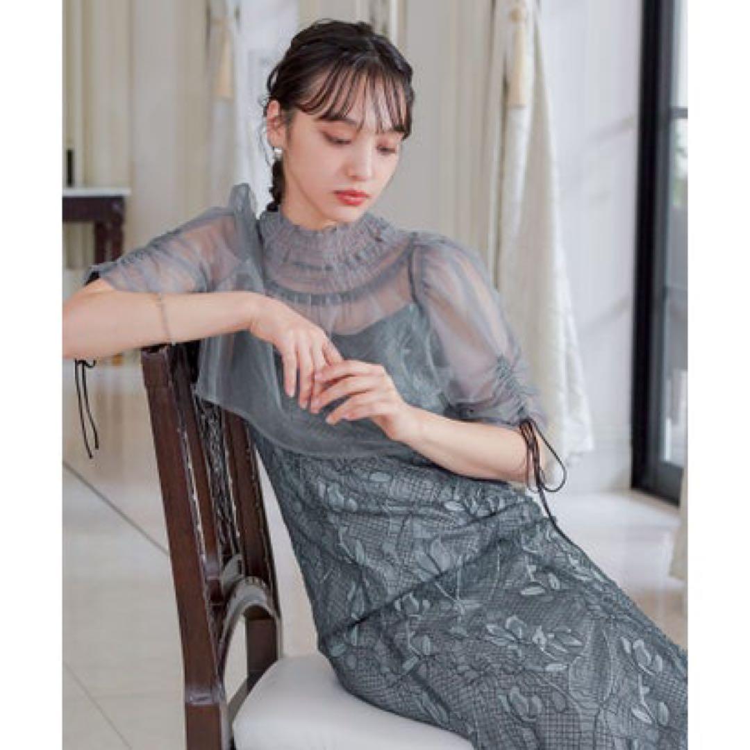 ア★新品タグ付き★ドリードール　チュールボレロレースキャミワンピレイヤード