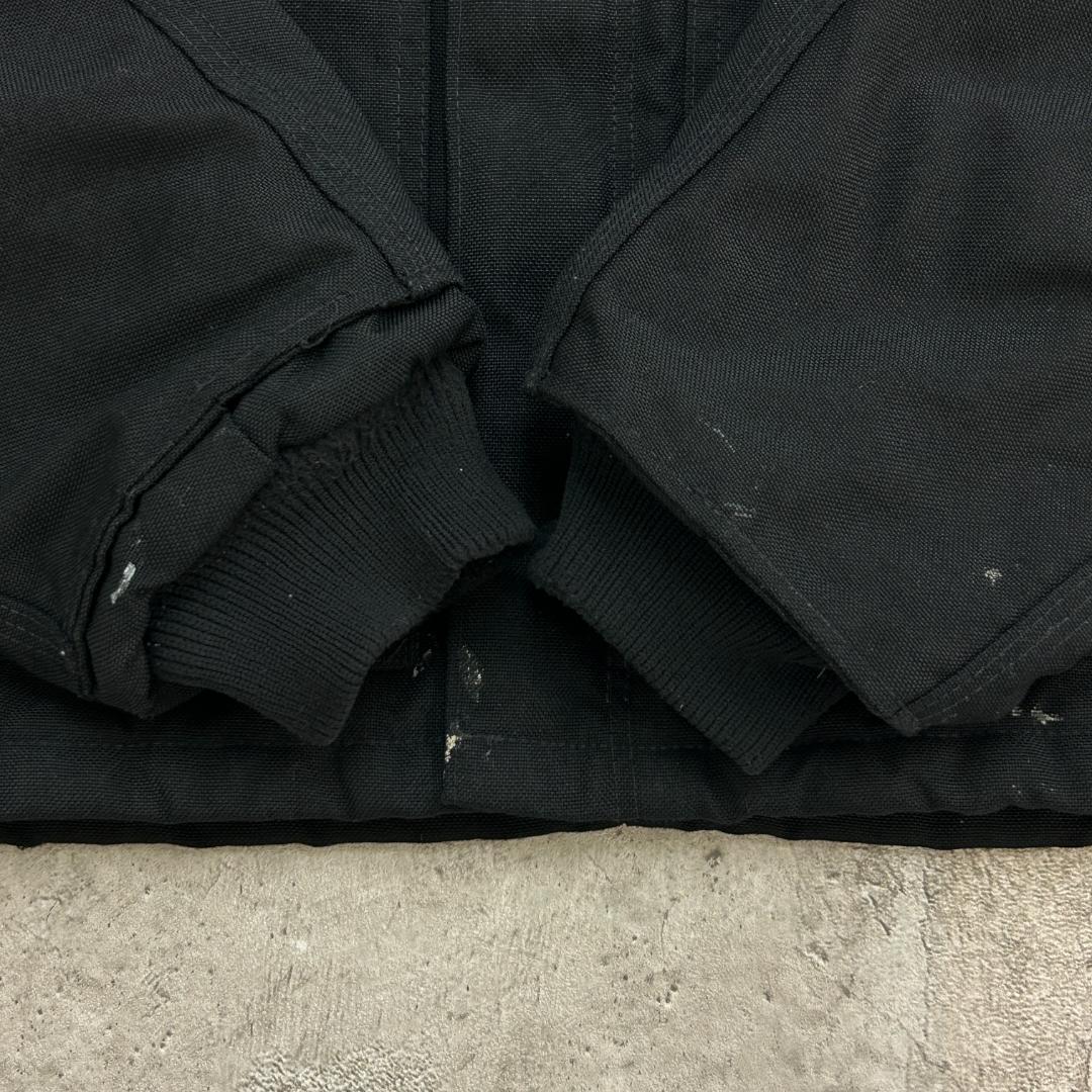 純*ん様 Carhartt　トラディショナルジャケット　企業ロゴ　古着　ブラック