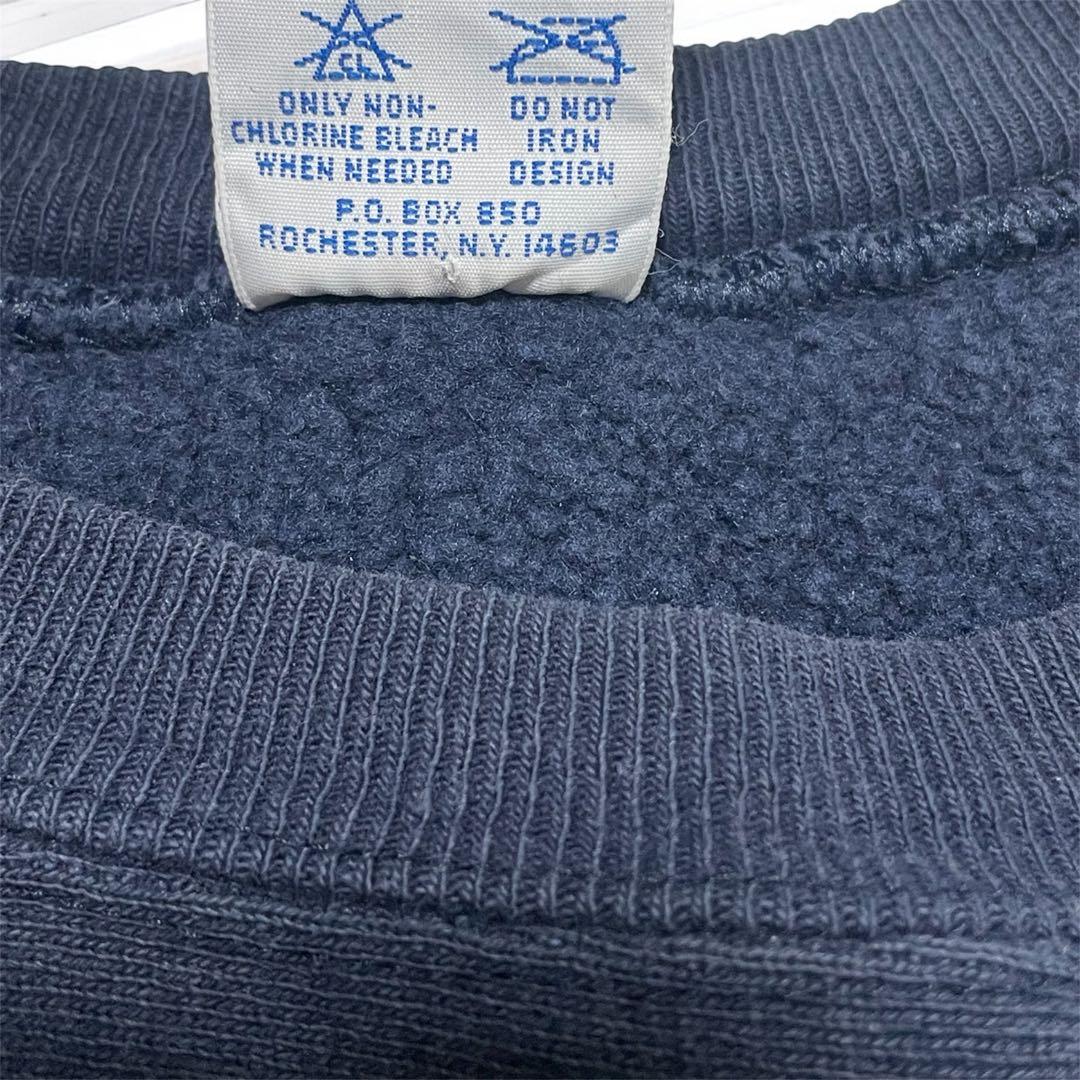 90s USA製 チャンピオン リバースウィーブ 刺繍ロゴ ネイビー スウェット