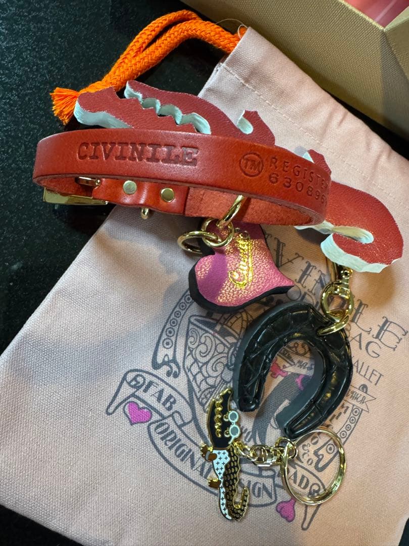 チビナイル　クロコチビワニジャンボチャーム　バッグチャーム　3点セット　黒