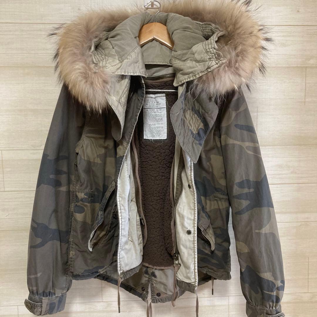 goa ゴア　モッズコート　迷彩　FREEサイズ　レディース　アウター