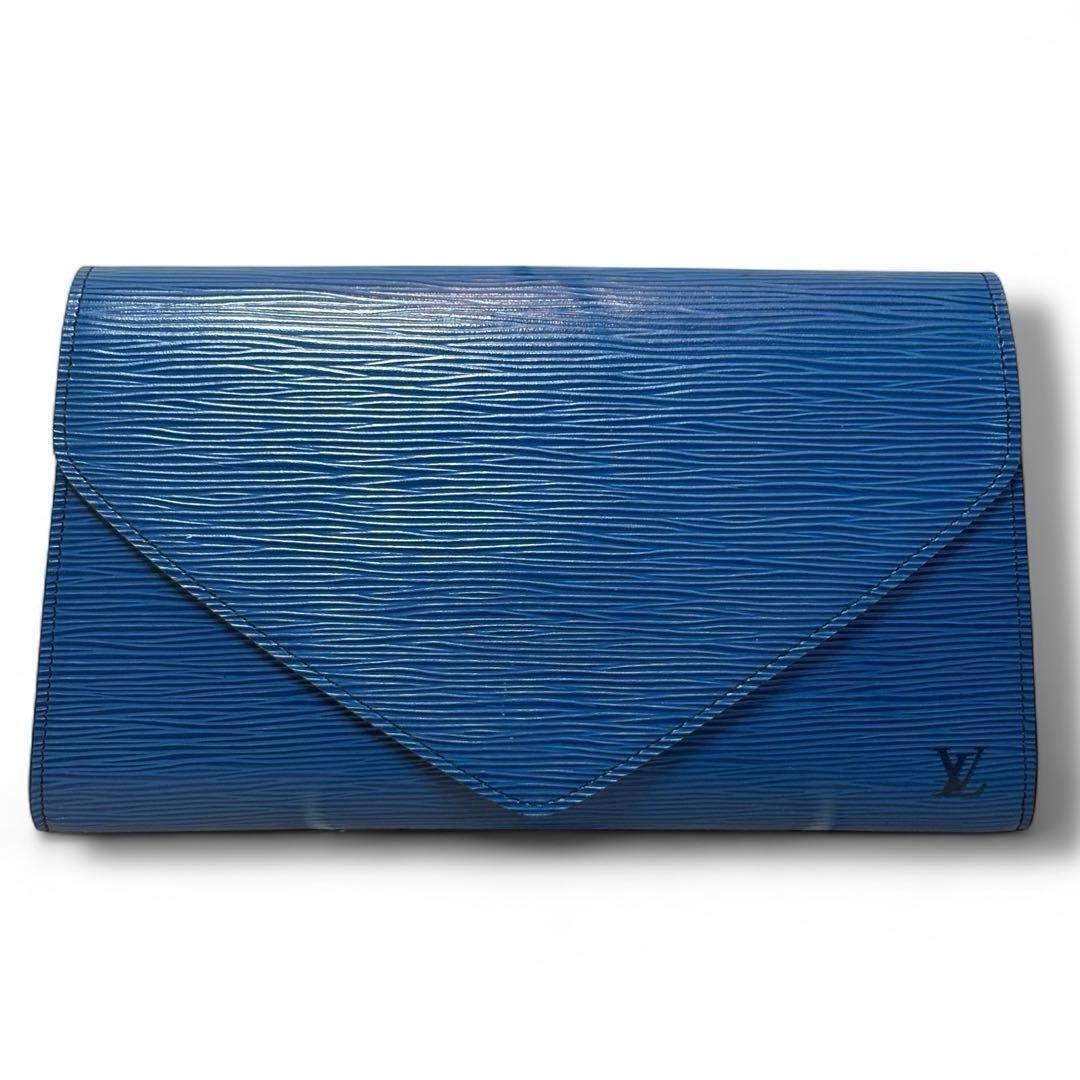 美品 LV ルイ・ヴィトン クラッチバッグ エピ アールデコ トレドブルー