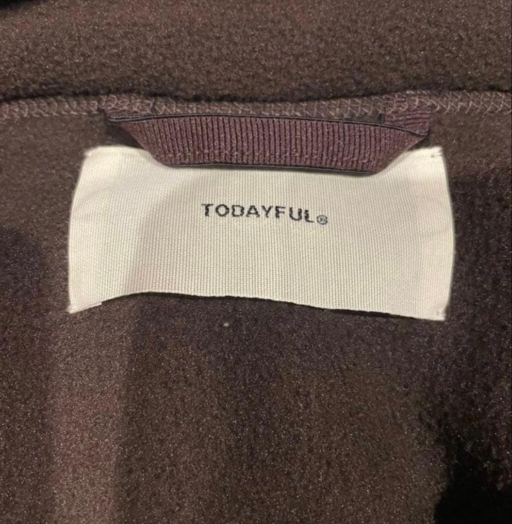 todayful Halfzip Fleece Pullover ダークブラウン