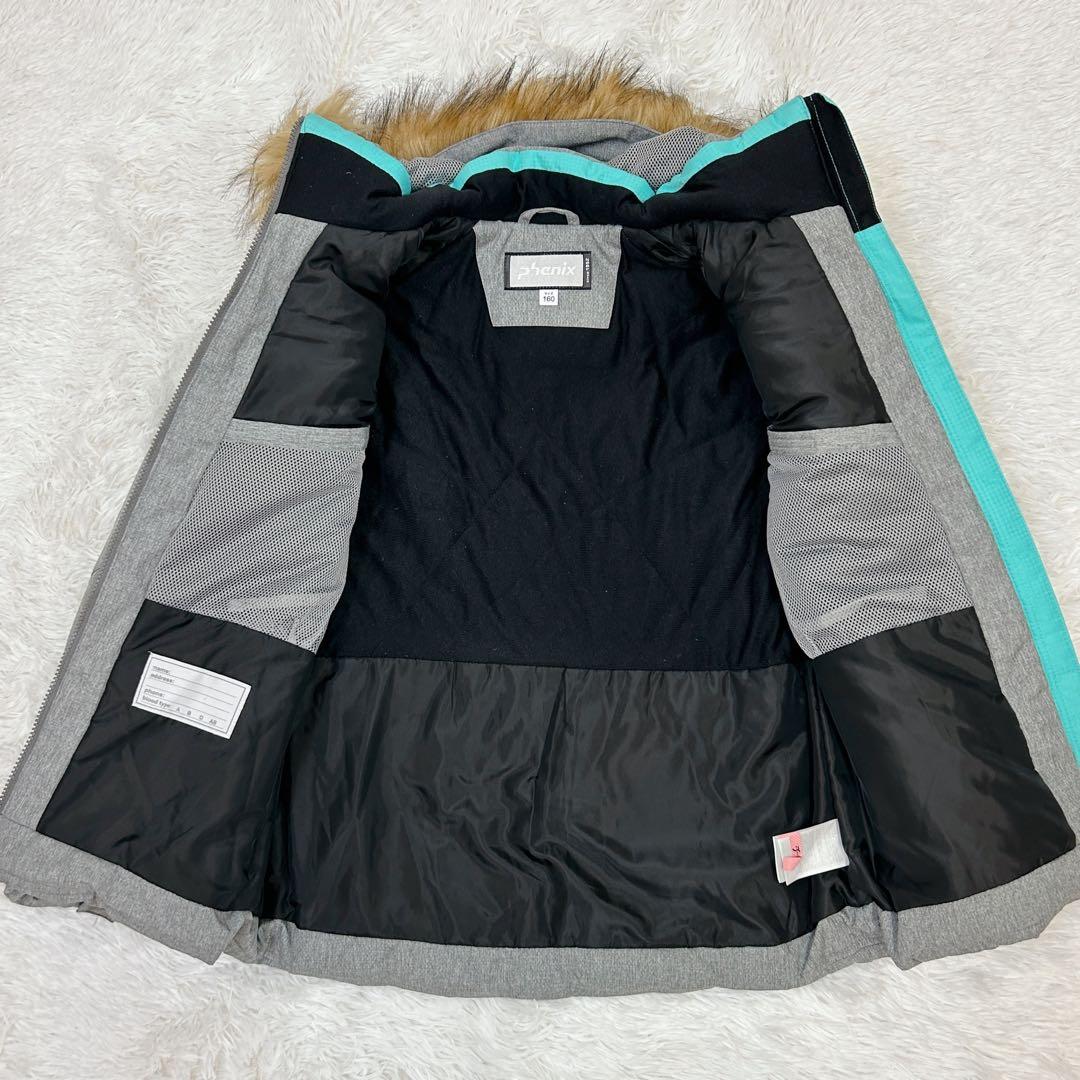 【美品‼︎】Phenix スキーウェア上下セット 160 グレー×黒 美品 M相当