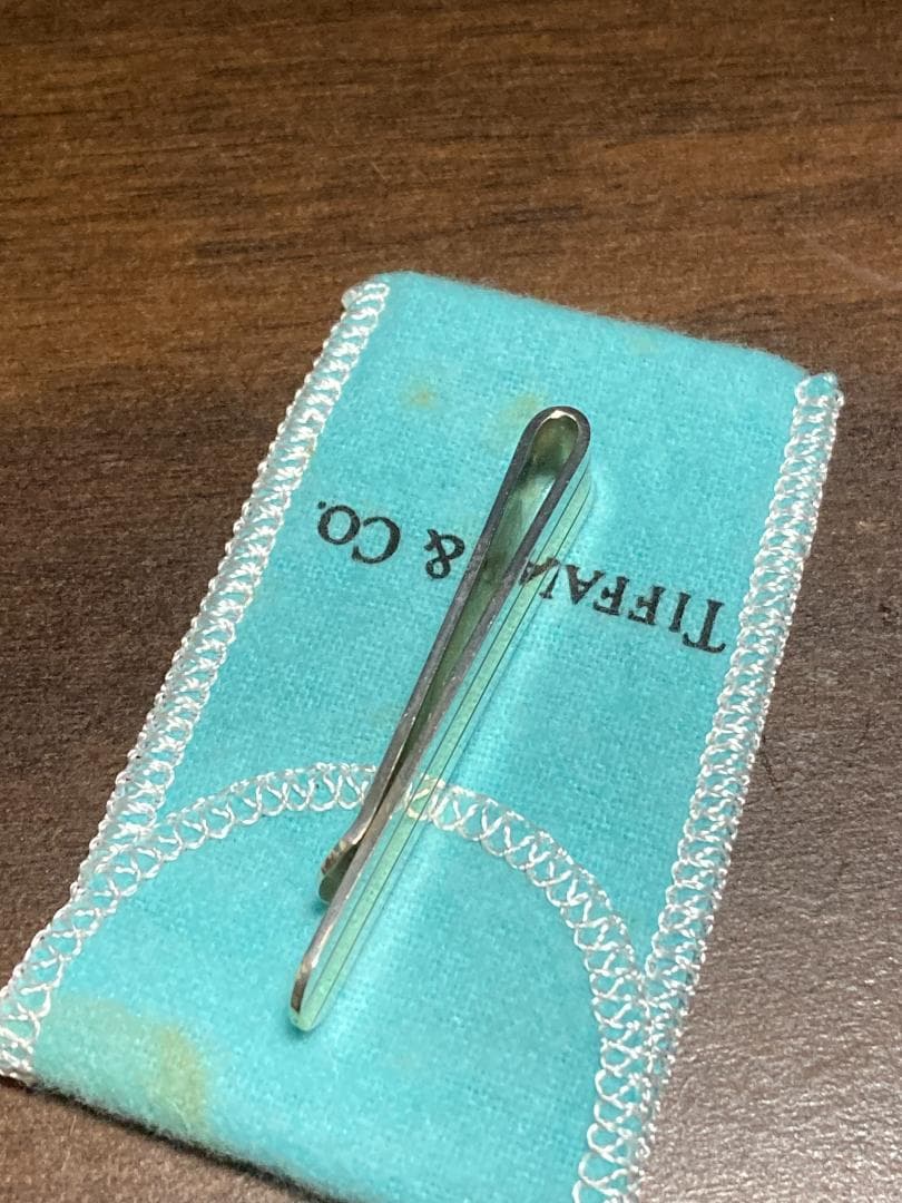 オールドティファニー ネクタイピン クリップ コンビ ゴールドライン