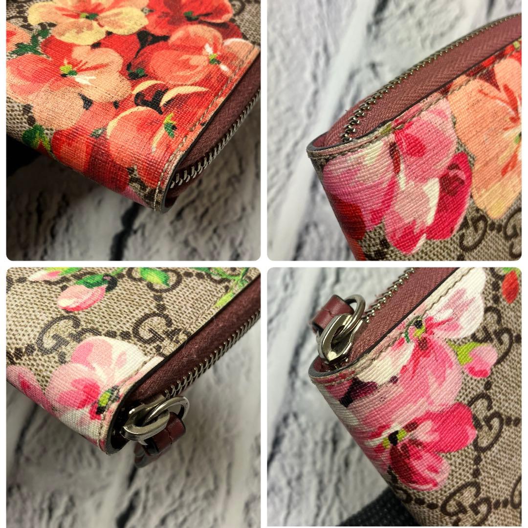 グッチ✨ルームス GGスプリーム フローラ 花柄 ラウンドファスナー 長財布