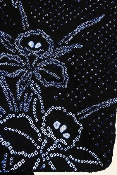 ★専用★美品 浴衣 有松絞り バチ衿 濃紺 菖蒲 身丈160cm お洒落 夏