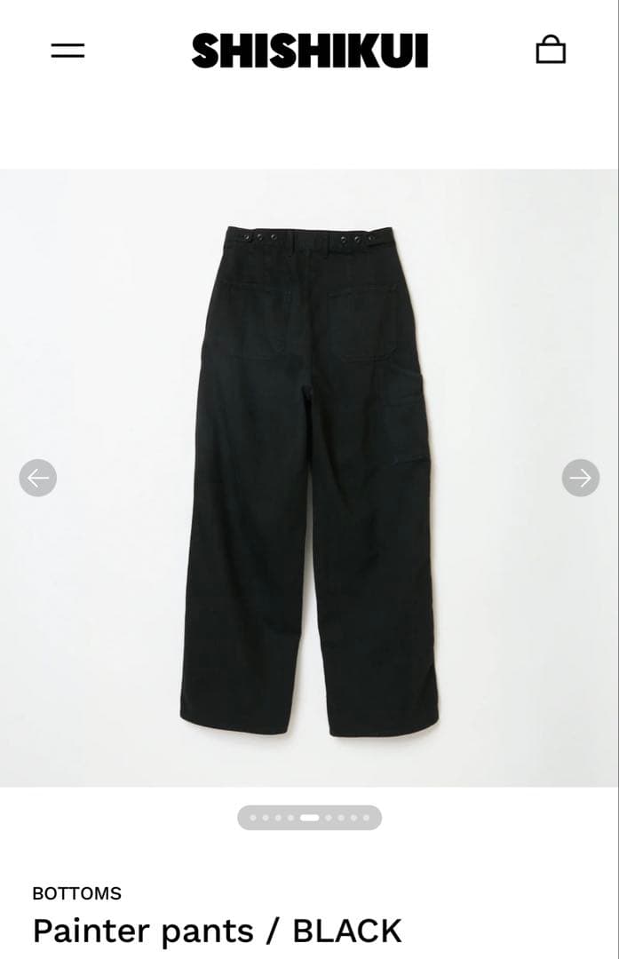 SHISHIKUI ペインターパンツ 32 BLACK