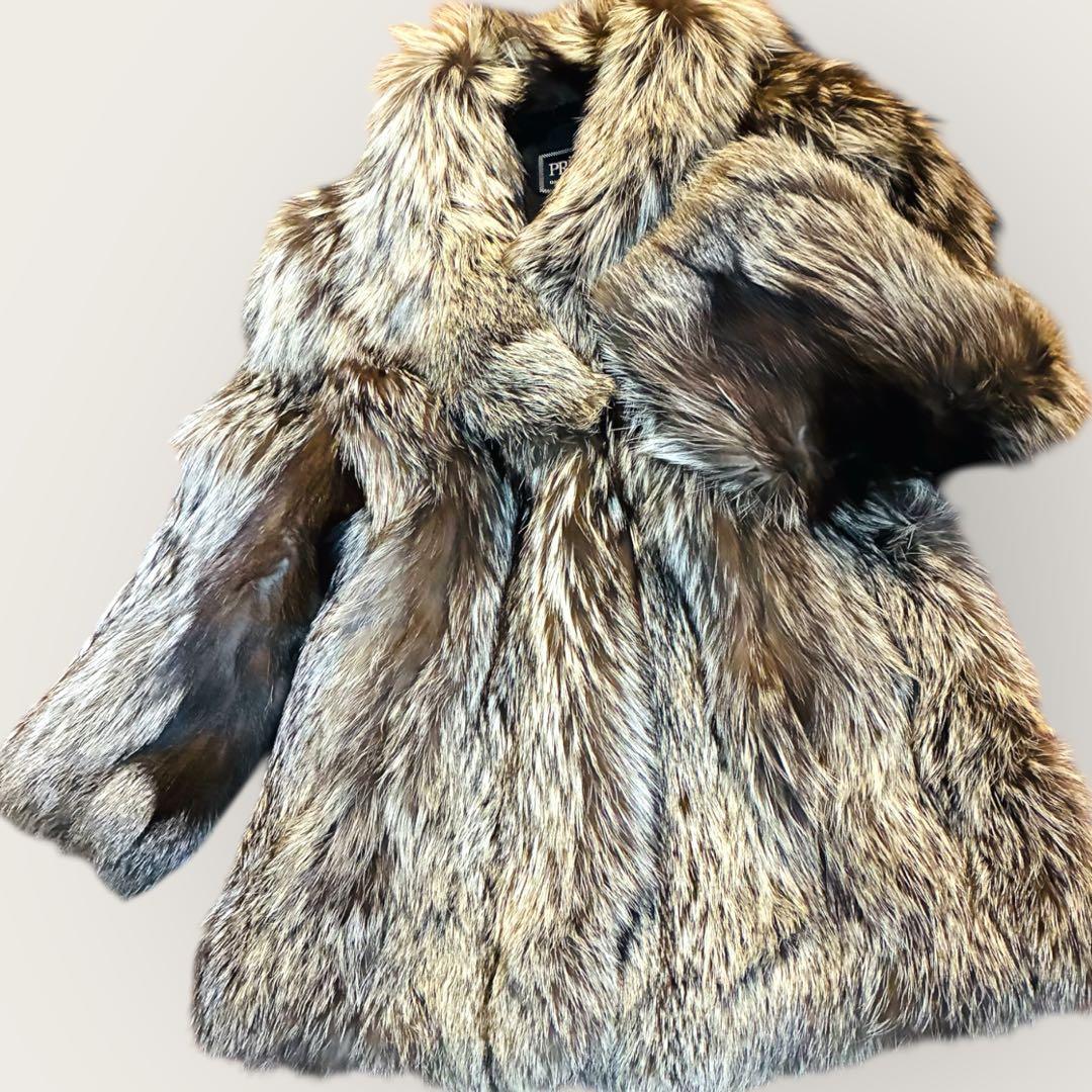 PRELIOT SAGA FOX 肉厚 リアルファー シルバー系