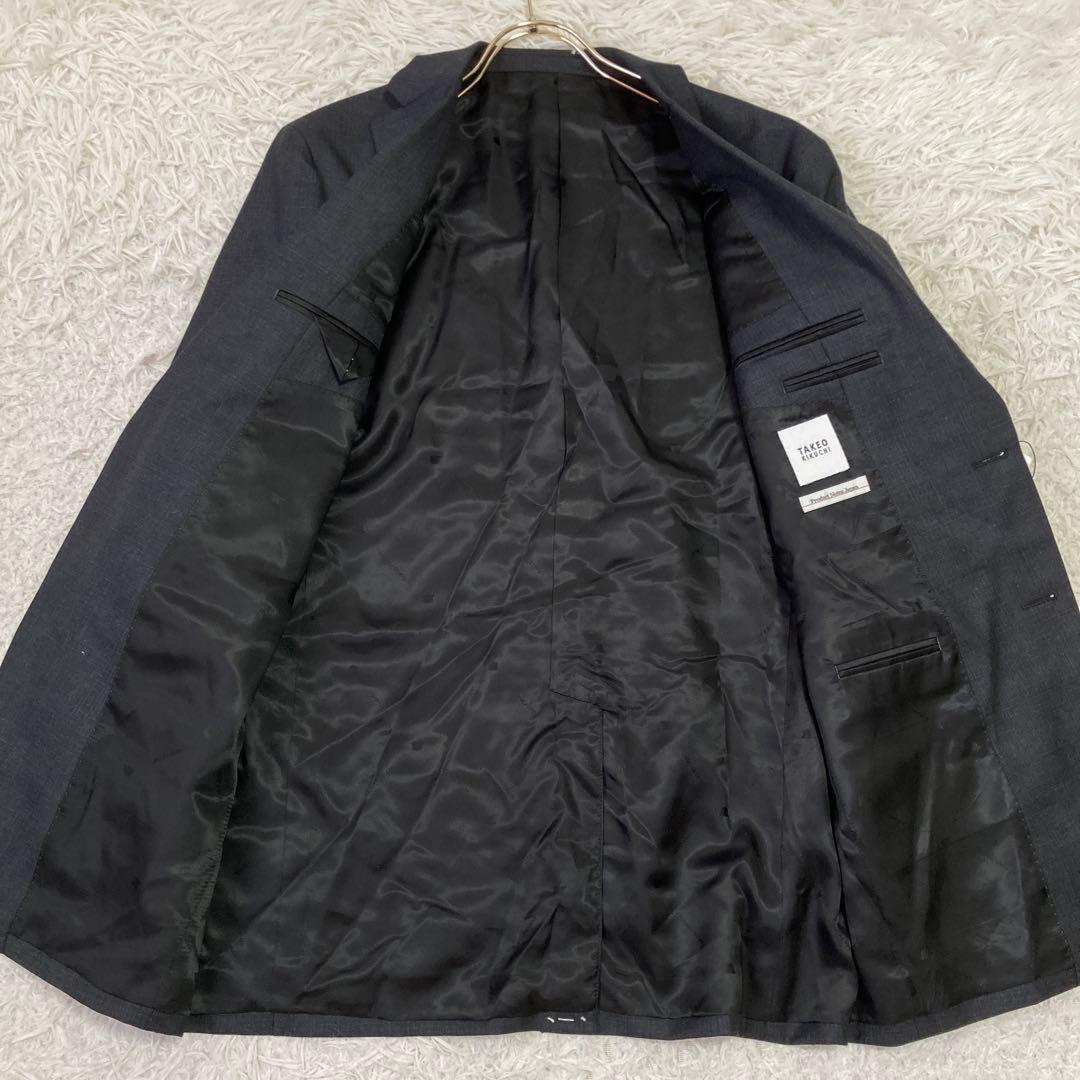 ［未使用］TAKEO KIKUCHI セットアップ チャコール LL フォーマル